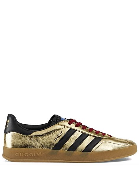 adidas gazelle gucci gold|Adidas x Gucci gazelle metallic gold.